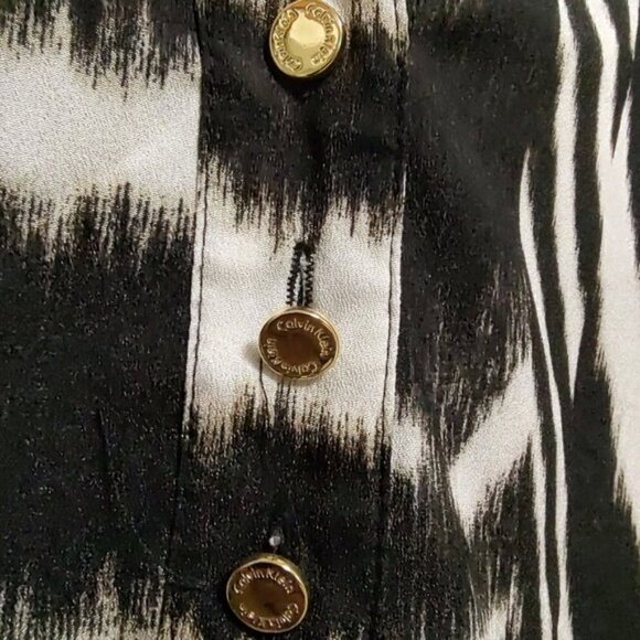 Calvin Klein Tunic Mini Dress Geo Print Funky Top 1X - Picture 5 of 9